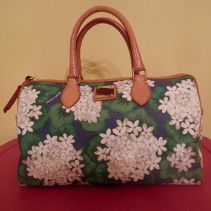 Dooney & Bourke Green Floral Satchel Crossbody Bag
